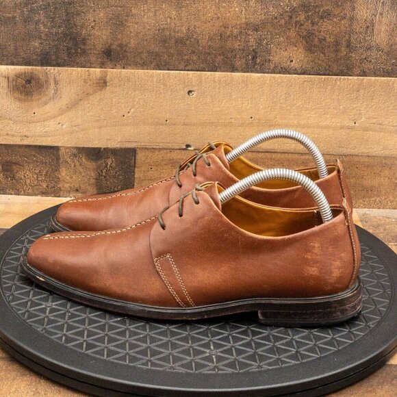 COLE HAAN AIR MENS DRESS SHOES SPLIT TOE BROWN LEATHER BUSINESS CASUAL SIZE 8M - Picture 5 of 9